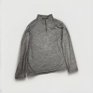 Bauer 1/2 Zip Long Sleeve Performanve Hockey Shirt Gray Heather Casual Youth XL